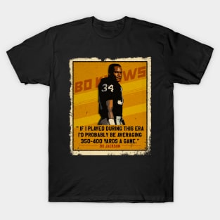 Bo Jackson Bo Knows Signature Vintage Legend Baseball Football Bootleg Rap Graphic Style T-Shirt